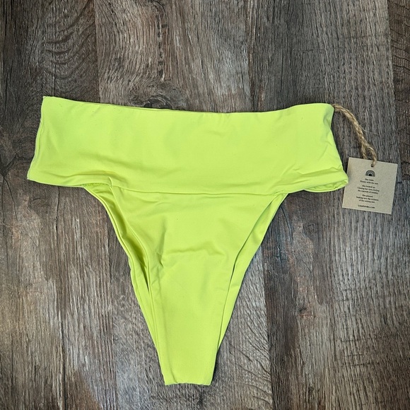 NEW Free People x Toast Swim Signature Banded Waist Bikini Bottom Daiquiri XS - Picture 2 of 7